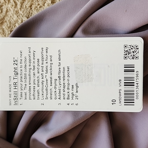 Lululemon Instill High-Rise Tight 25" in Violet Verbena NWT - Picture 6 of 6